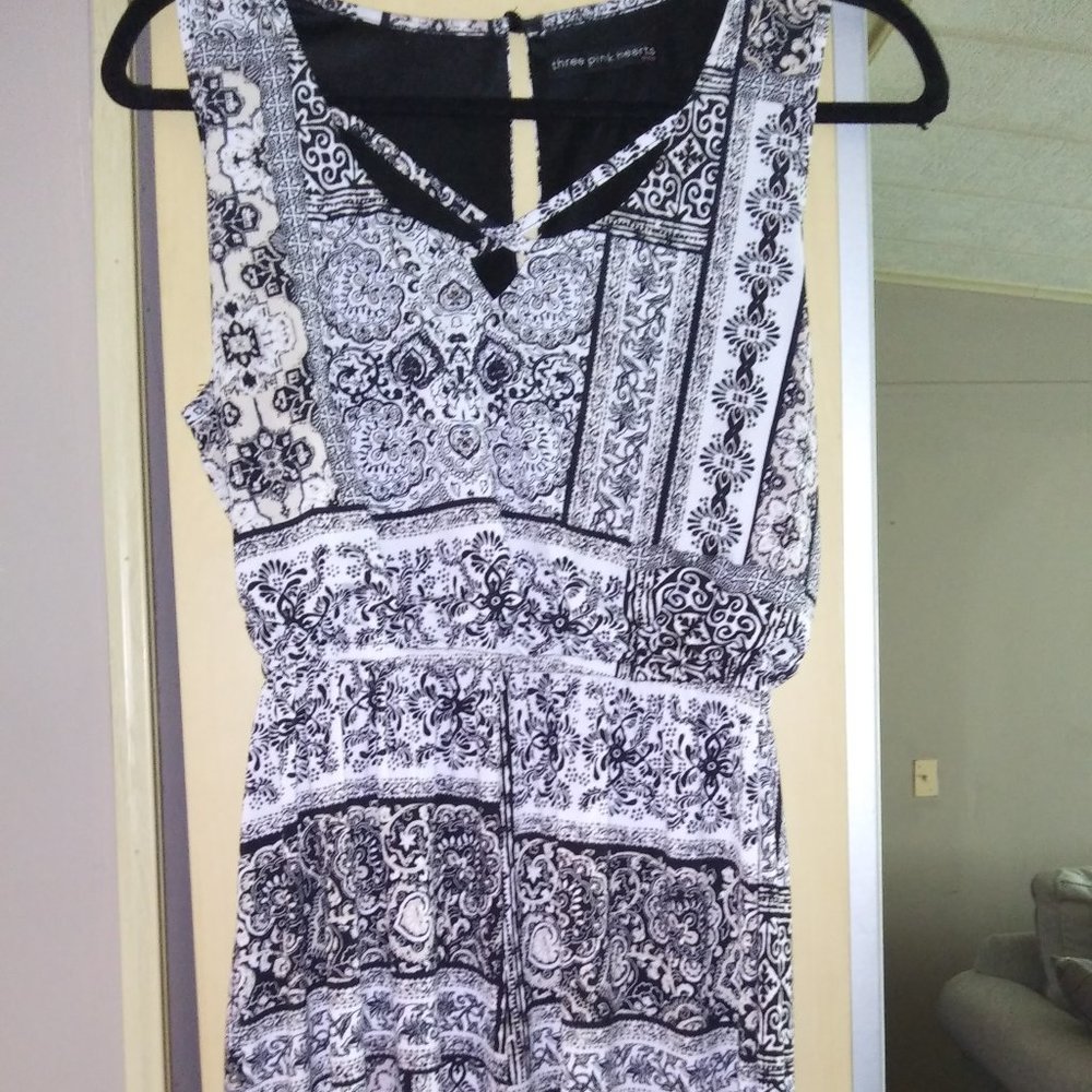 Black and white romper